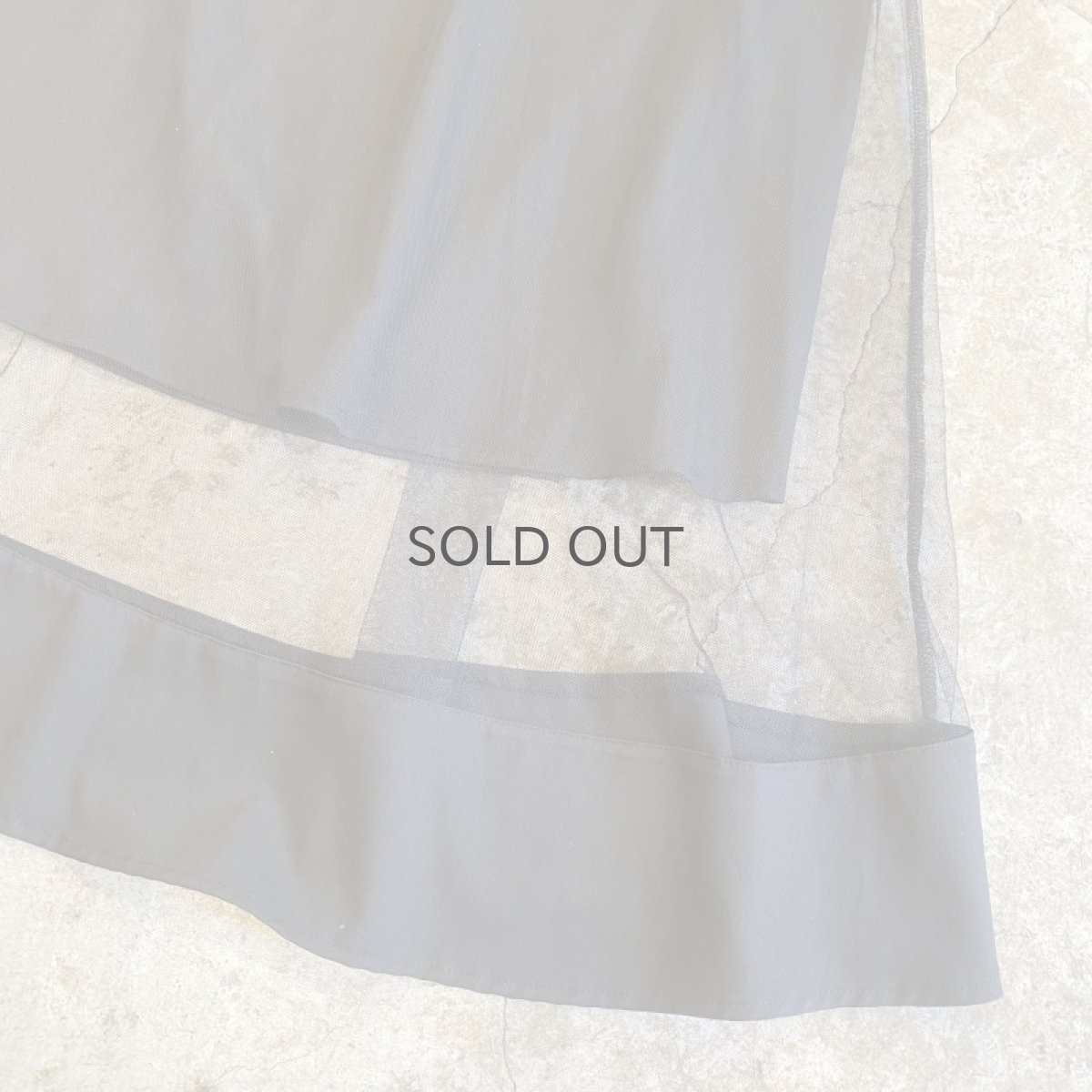 画像9: BLACK COLOR TULLE FLARE LAYERED DESIGN LONG SKIRT / W26~W34 (9)