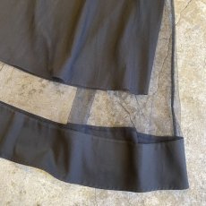 画像9: BLACK COLOR TULLE FLARE LAYERED DESIGN LONG SKIRT / W26~W34 (9)