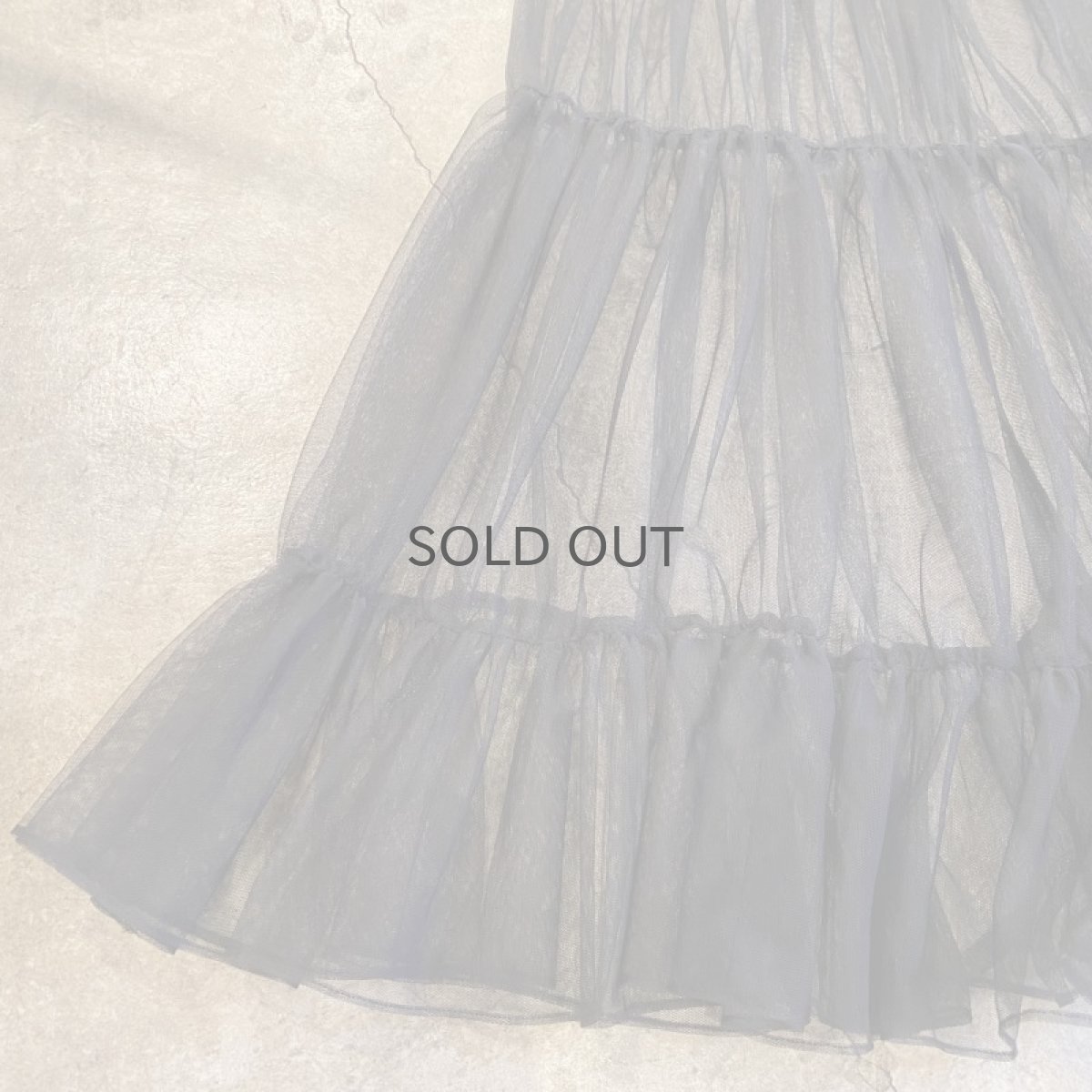 画像5: TIERED DESIGN SHEER TULLE LONG SKIRT / W24~W31 (5)