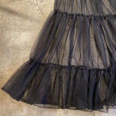 画像5: TIERED DESIGN SHEER TULLE LONG SKIRT / W24~W31 (5)