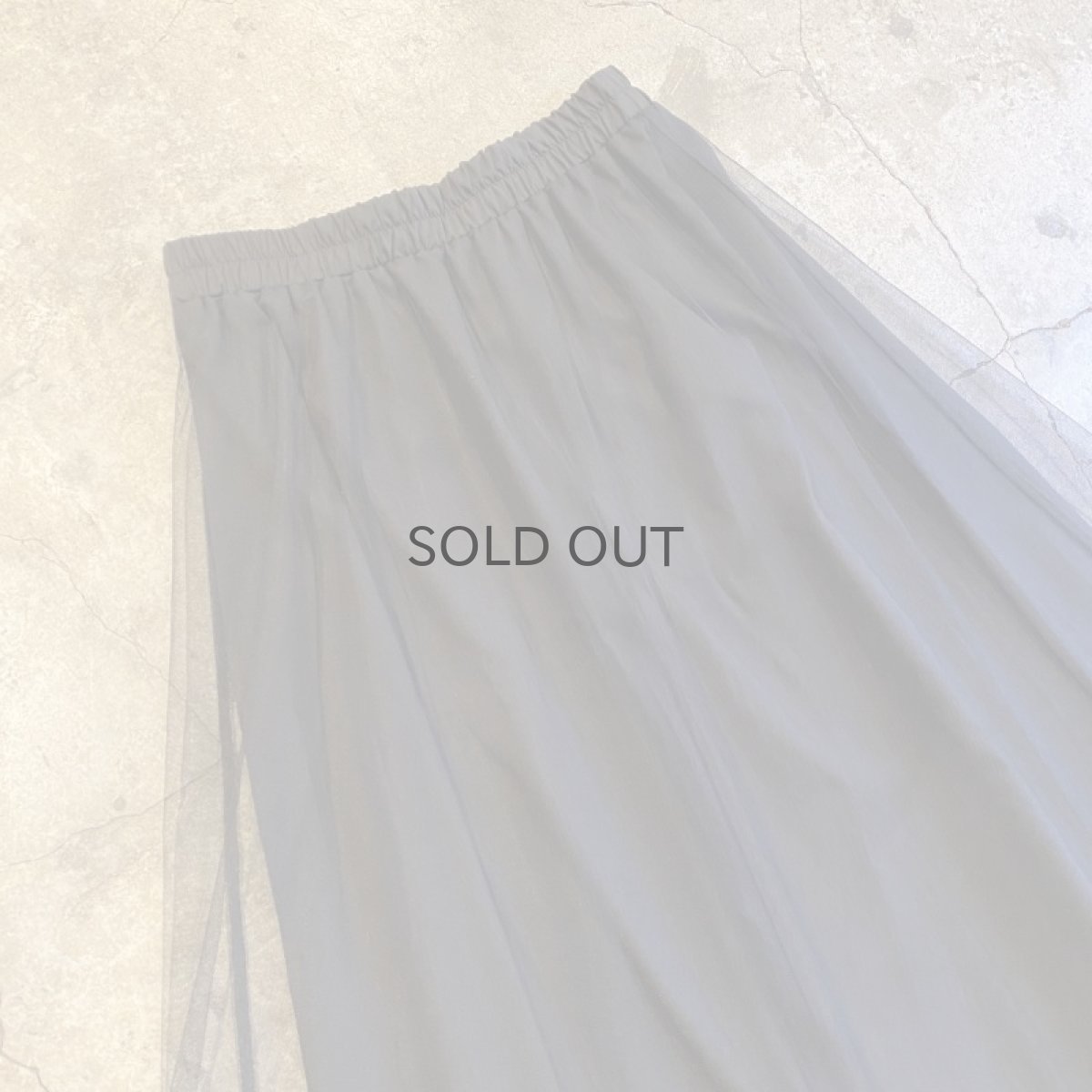 画像3: BLACK COLOR TULLE FLARE LAYERED DESIGN LONG SKIRT / W26~W34 (3)