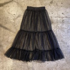 画像1: TIERED DESIGN SHEER TULLE LONG SKIRT / W24~W31 (1)