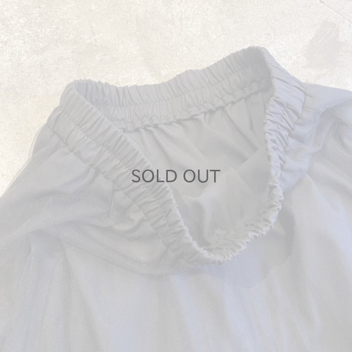 画像8: BLACK COLOR TULLE FLARE LAYERED DESIGN LONG SKIRT / W26~W34 (8)