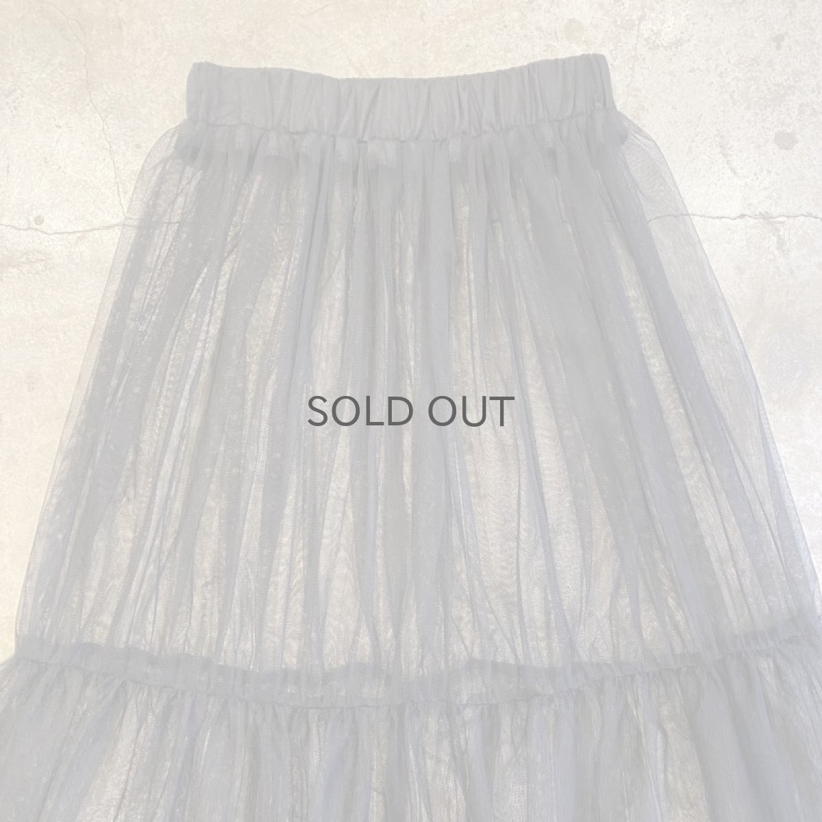 画像6: TIERED DESIGN SHEER TULLE LONG SKIRT / W24~W31 (6)