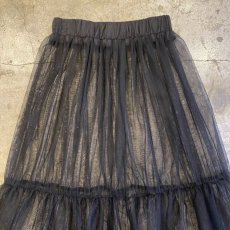 画像6: TIERED DESIGN SHEER TULLE LONG SKIRT / W24~W31 (6)