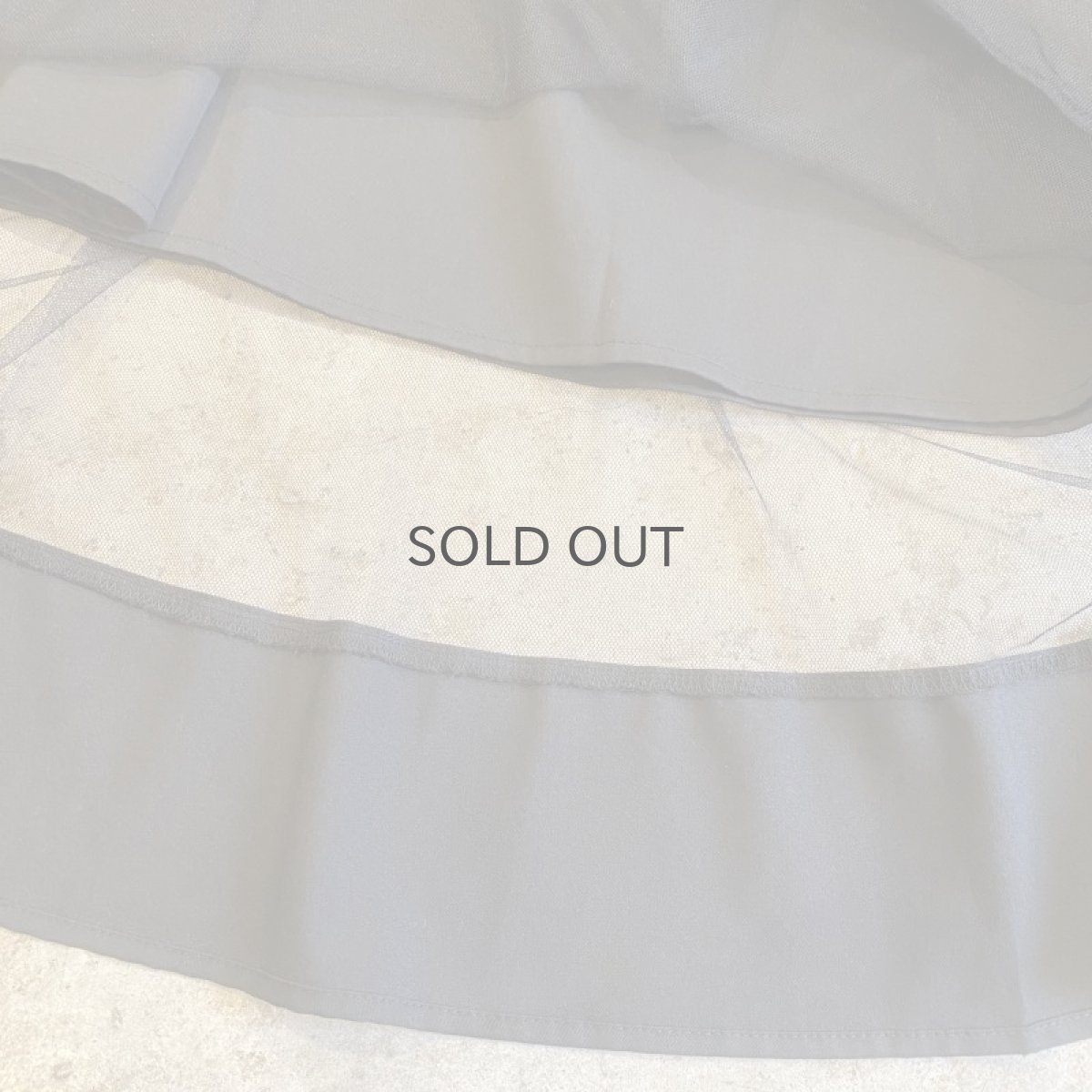 画像7: BLACK COLOR TULLE FLARE LAYERED DESIGN LONG SKIRT / W26~W34 (7)