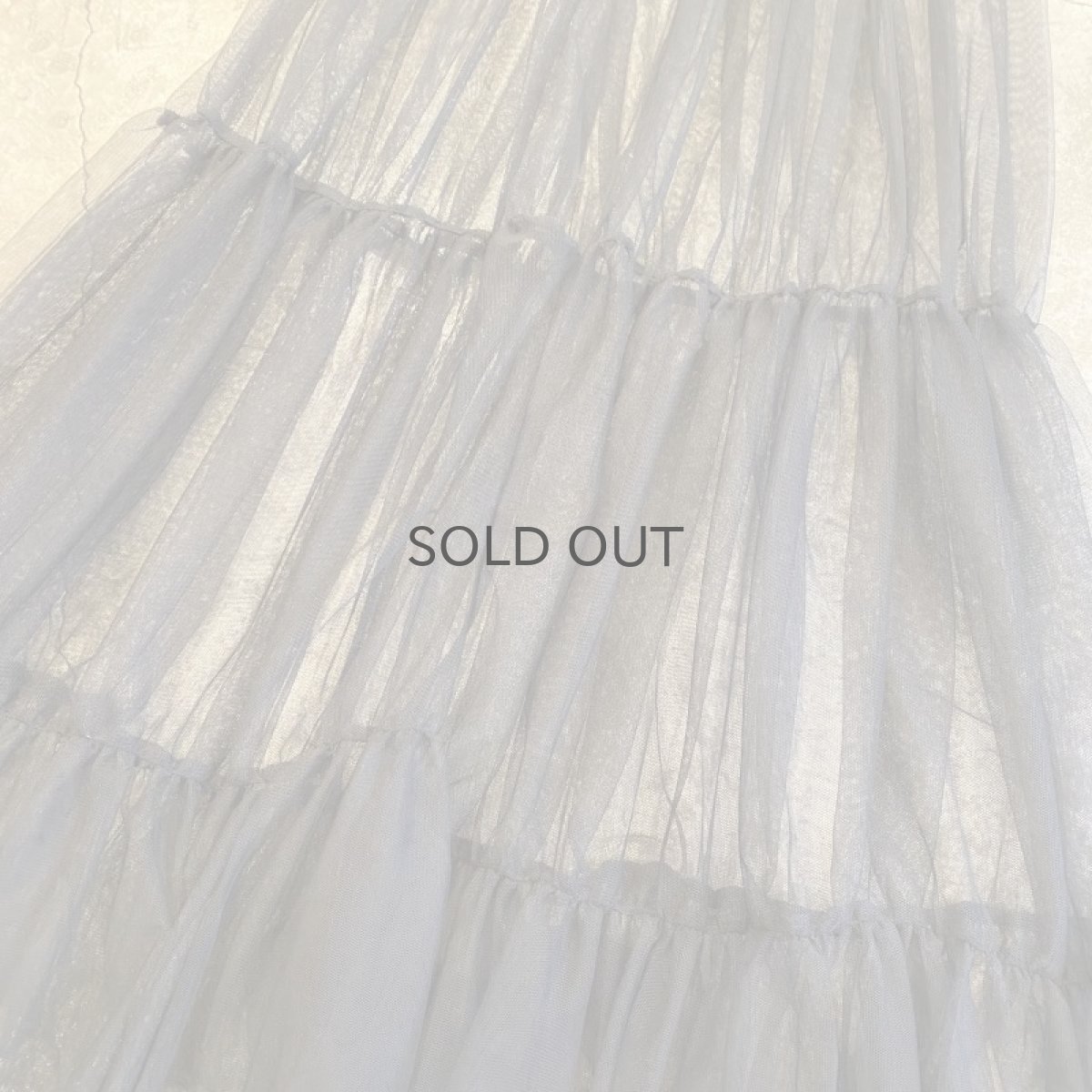 画像10: TIERED DESIGN SHEER TULLE LONG SKIRT / W24~W31 (10)