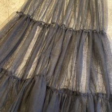 画像10: TIERED DESIGN SHEER TULLE LONG SKIRT / W24~W31 (10)