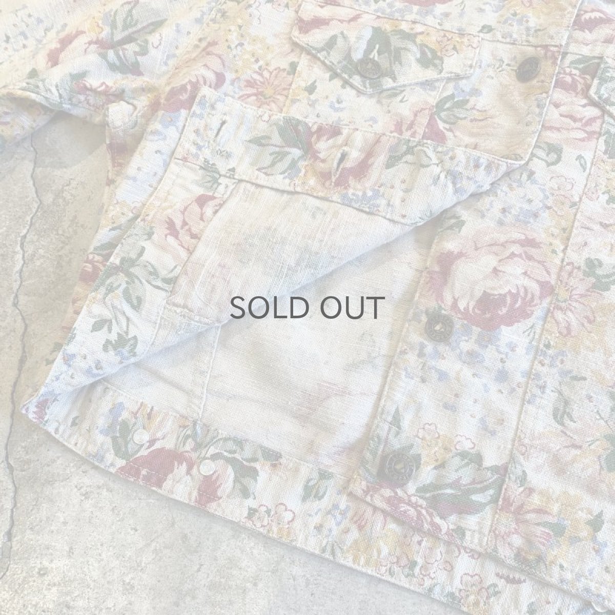 画像8: FLORAL PATTERN DESIGN SHORT JACKET / Ladies S (8)