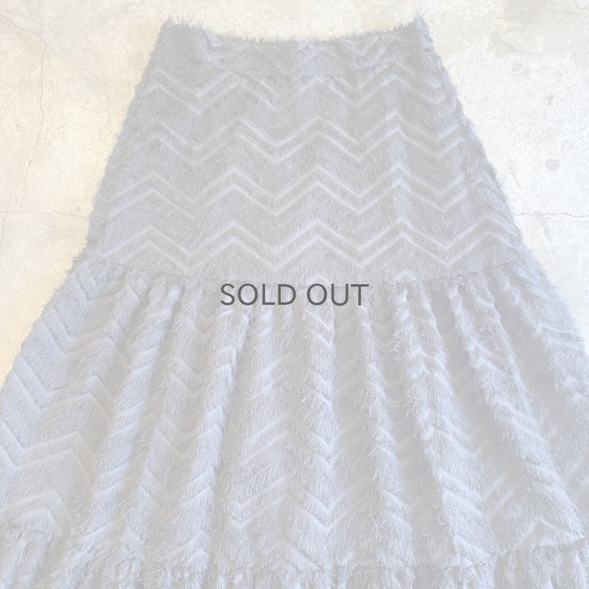 画像6: FEATHER FRINGE DESIGN TIERED LONG SKIRT / W25~W29 (6)