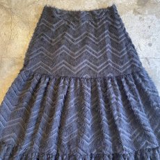 画像6: FEATHER FRINGE DESIGN TIERED LONG SKIRT / W25~W29 (6)