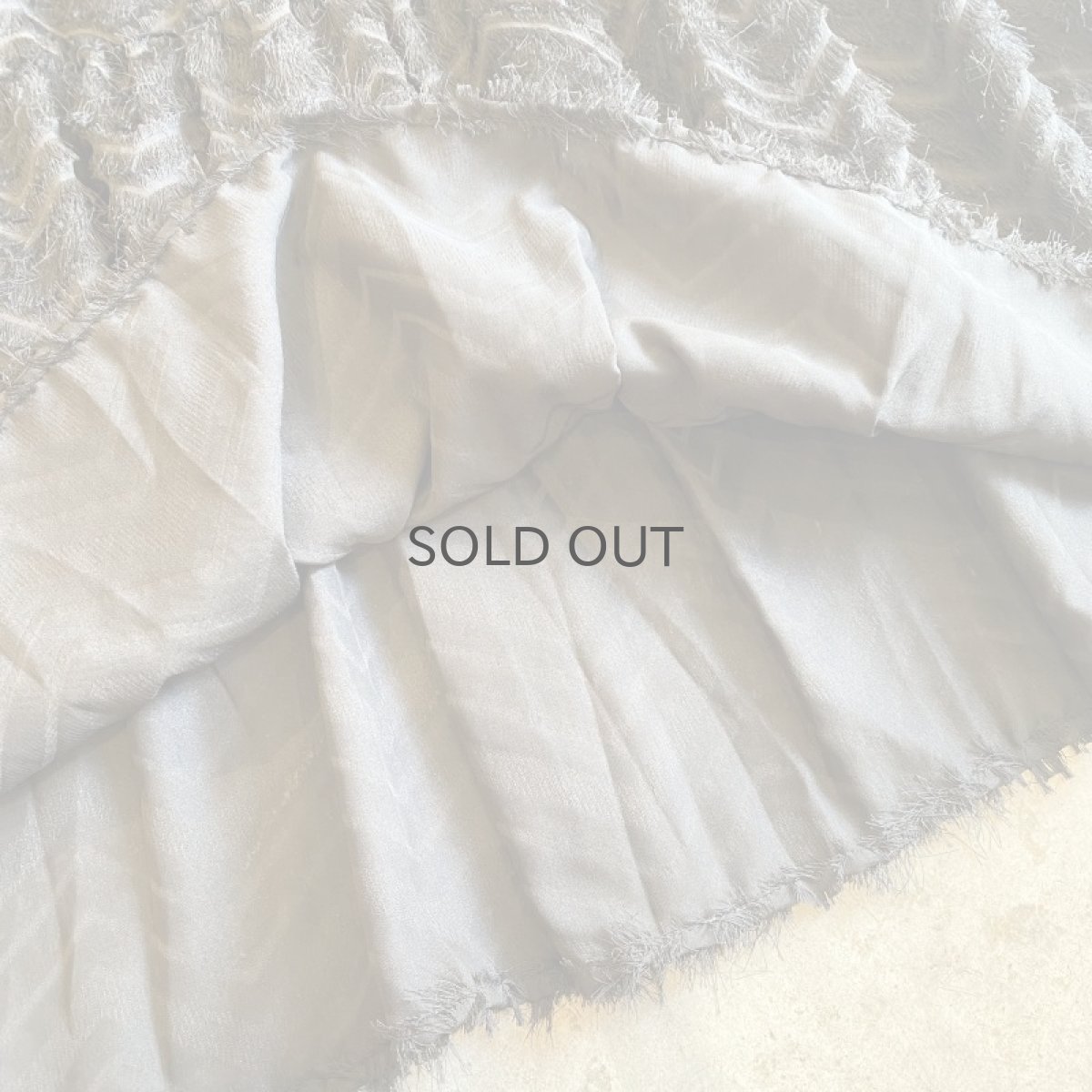 画像8: FEATHER FRINGE DESIGN TIERED LONG SKIRT / W25~W29 (8)