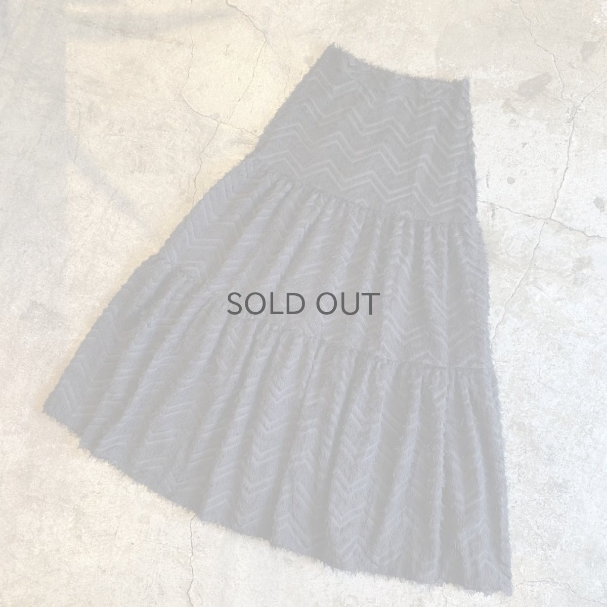 画像4: FEATHER FRINGE DESIGN TIERED LONG SKIRT / W25~W29 (4)