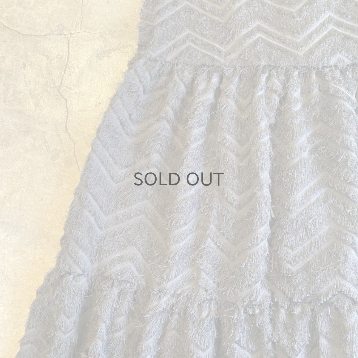 画像10: FEATHER FRINGE DESIGN TIERED LONG SKIRT / W25~W29 (10)