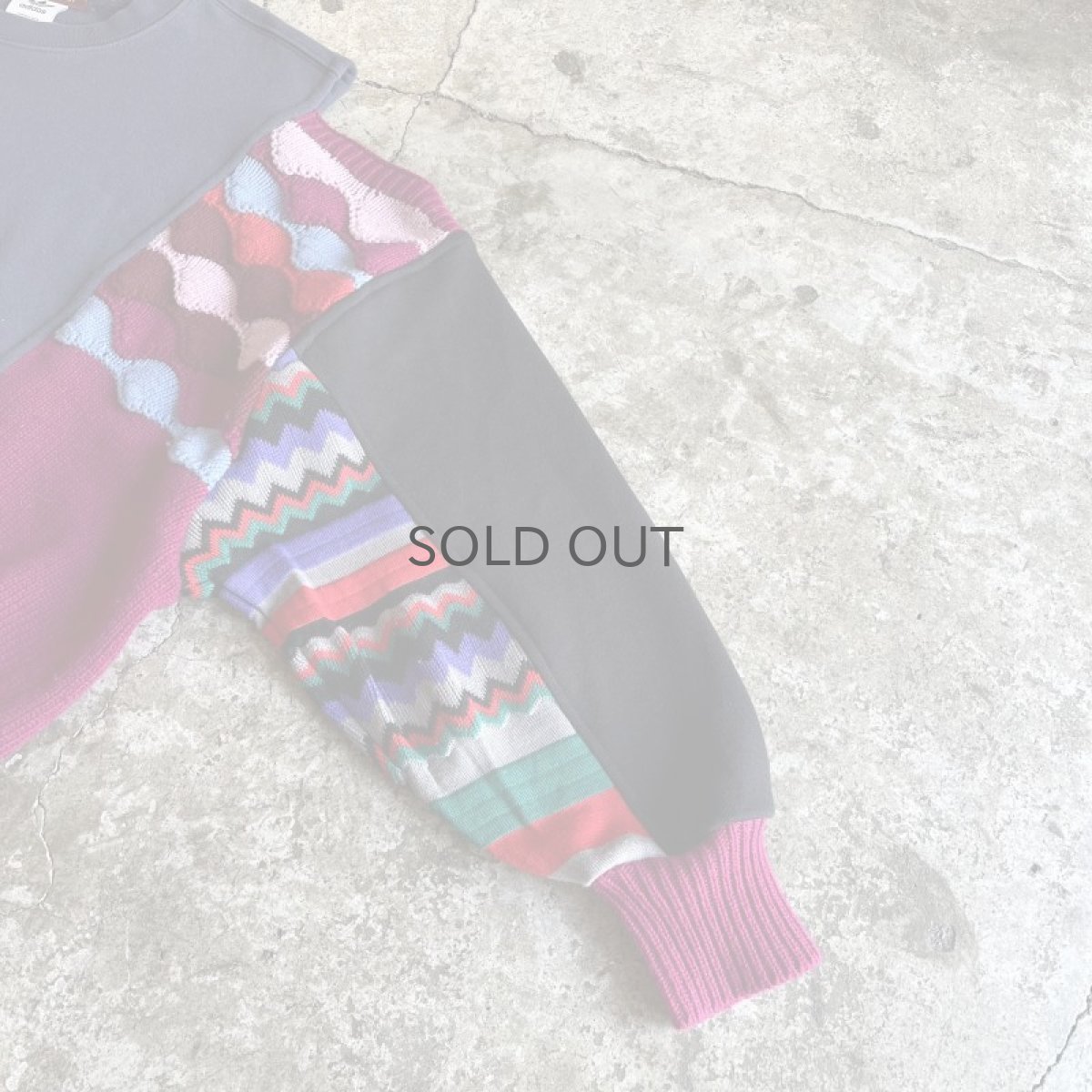 画像7: 【Wiz&Witch】"UNITED" MIX FABRIC SWEAT / OS (7)