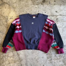 画像1: 【Wiz&Witch】"UNITED" MIX FABRIC SWEAT / OS (1)