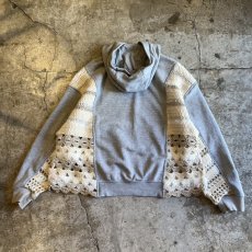 画像2: 【Wiz&Witch】"UNITED" MIX FABRIC HOODIE / OS (2)