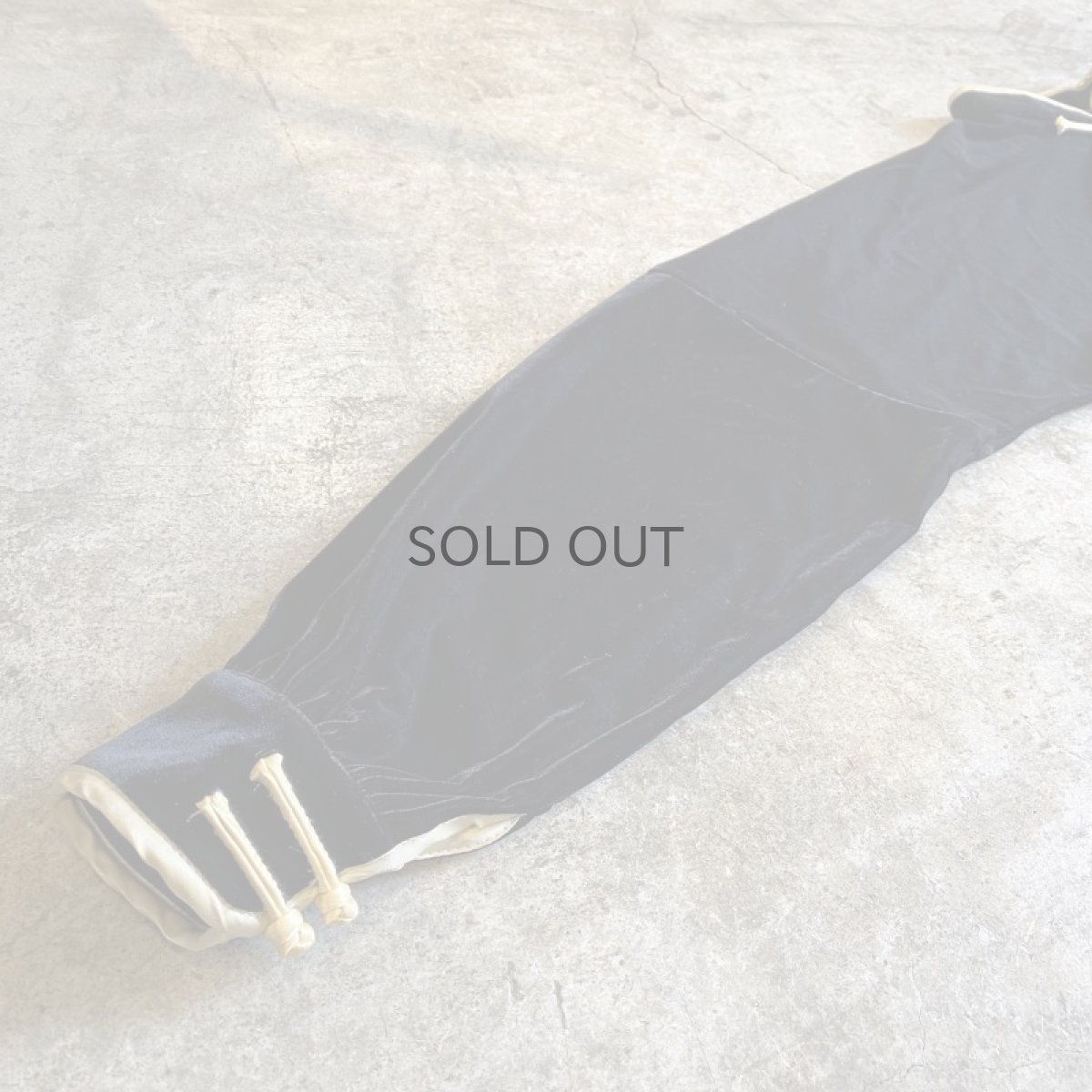 画像6: VELVET BLACK COLOR DESIGN CHINA L/S TOPS / Ladies L (6)