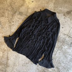 画像4: DECORATIVE DESIGN GATHER SHEER L/S SHIRT / Ladies M (4)