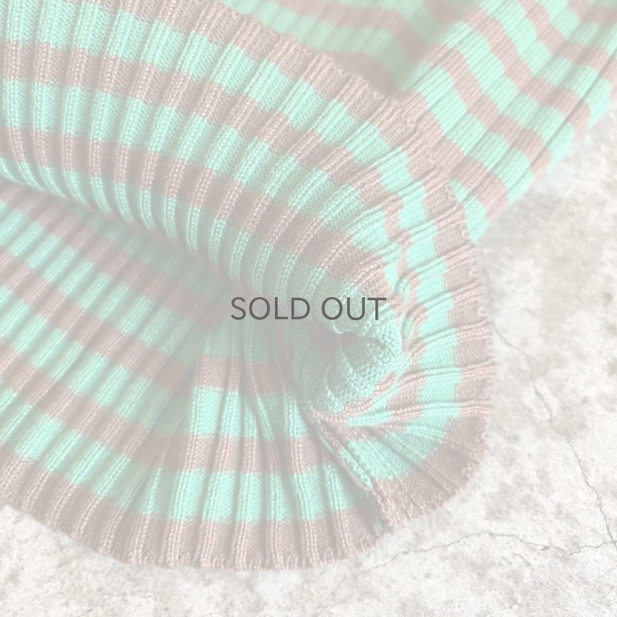 画像5: BORDER PATTERN HALF ZIP DESIGN COLOR RIB L/S TOPS /  Ladies S~M (5)