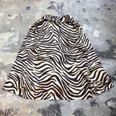 画像2: ALL OVER ZEBRA PATTERN OPEN COLLAR L/S SHIRT / Mens S(M) (2)