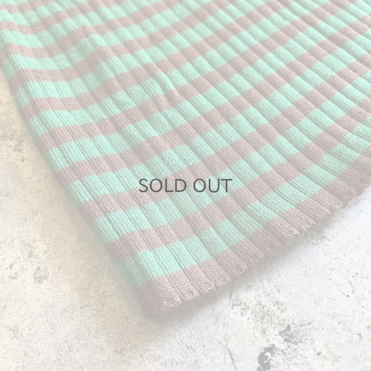 画像3: BORDER PATTERN HALF ZIP DESIGN COLOR RIB L/S TOPS /  Ladies S~M (3)