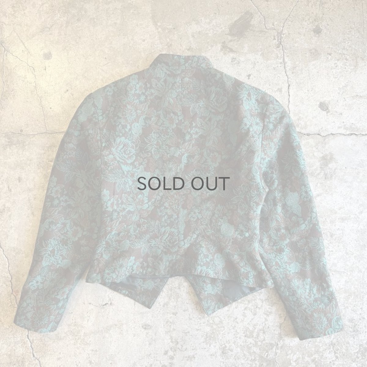 画像2: ALL OVER FLOWER PATTERN GOBELIN SHORT DESIGN JACKET / Ladies S(38) / MADE IN FRANCE (2)