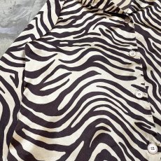 画像5: ALL OVER ZEBRA PATTERN OPEN COLLAR L/S SHIRT / Mens S(M) (5)