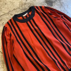 画像3: DESIGN COLOR STRIPE PATTERN L/S TOPS / Ladies M (3)