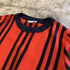 画像7: DESIGN COLOR STRIPE PATTERN L/S TOPS / Ladies M (7)