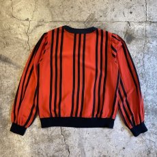 画像2: DESIGN COLOR STRIPE PATTERN L/S TOPS / Ladies M (2)