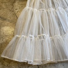 画像6: TIERED DESIGN WHITE COLOR SHEER TULLE LONG SKIRT / W25~W31 (6)