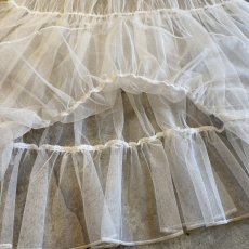 画像8: TIERED DESIGN WHITE COLOR SHEER TULLE LONG SKIRT / W25~W31 (8)