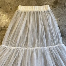 画像5: TIERED DESIGN WHITE COLOR SHEER TULLE LONG SKIRT / W25~W31 (5)