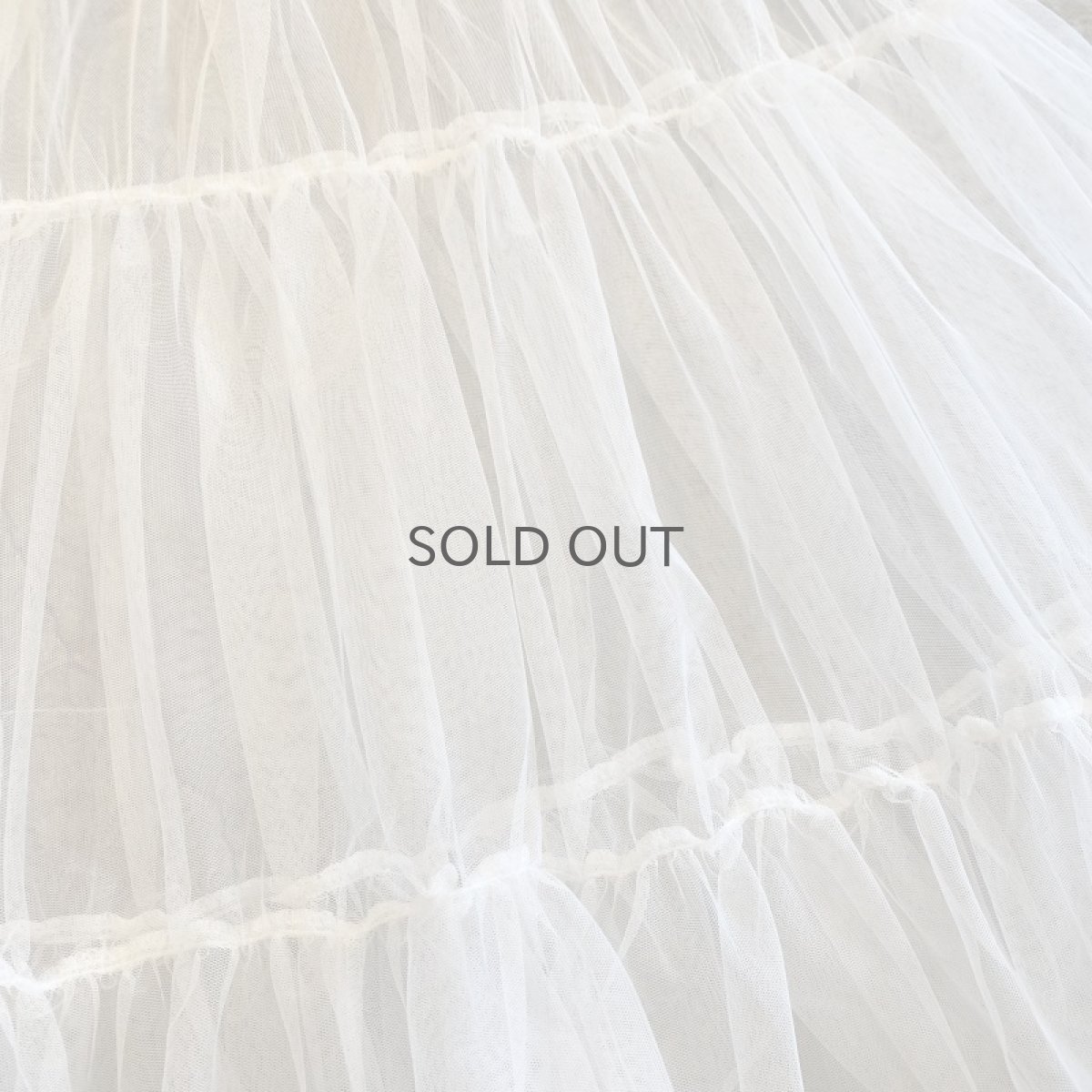 画像9: TIERED DESIGN WHITE COLOR SHEER TULLE LONG SKIRT / W25~W31 (9)