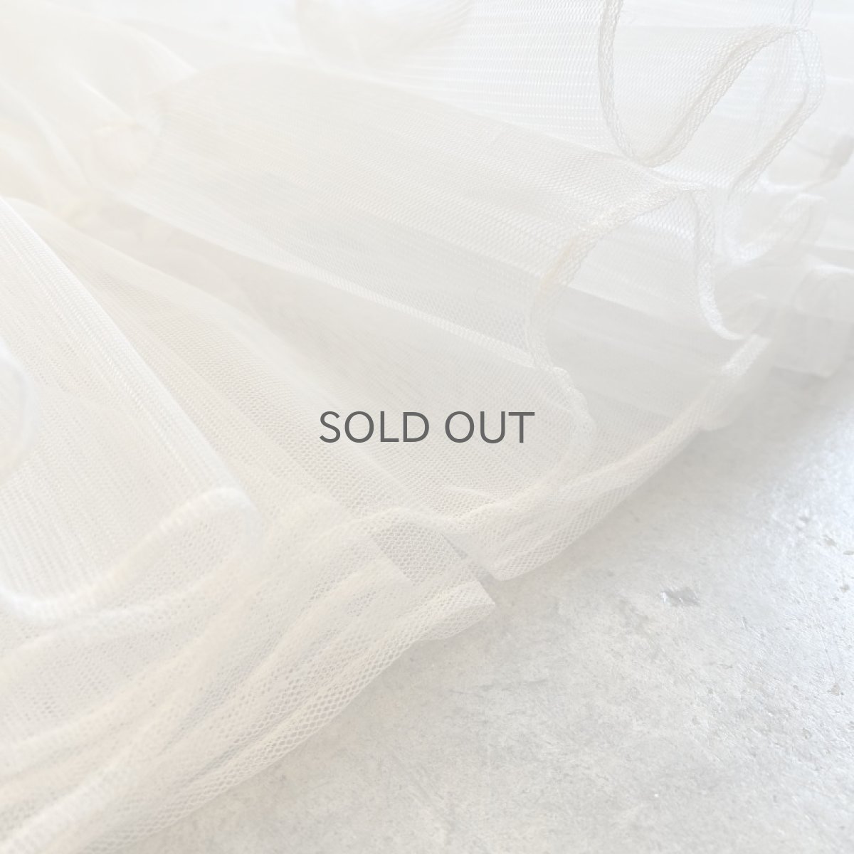 画像10: TIERED DESIGN WHITE COLOR SHEER TULLE LONG SKIRT / W25~W31 (10)