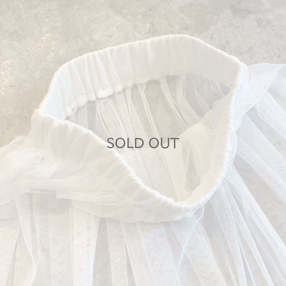 画像7: TIERED DESIGN WHITE COLOR SHEER TULLE LONG SKIRT / W25~W31 (7)