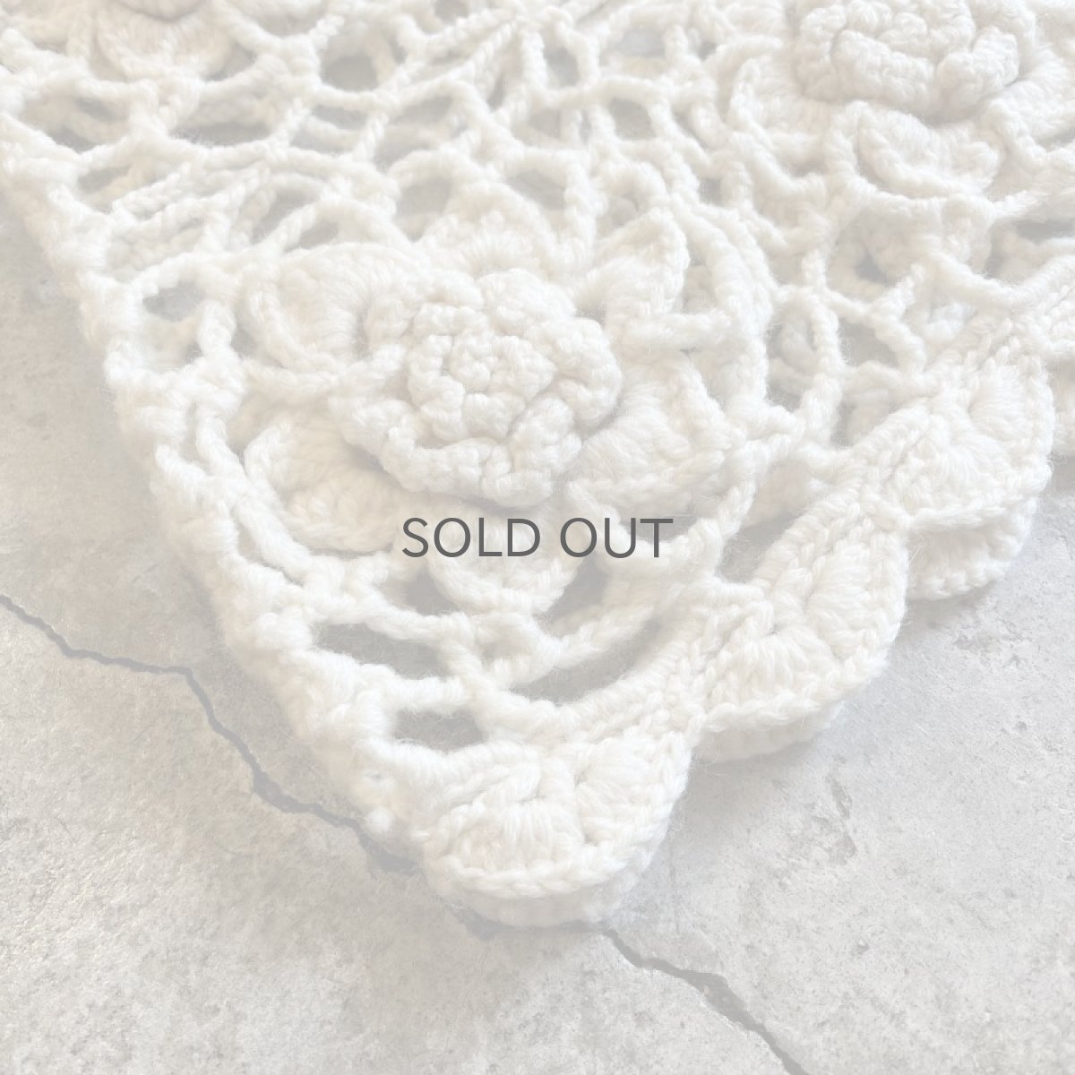 画像3: FLORAL EMBROIDERY DESIGN CROCHET KNIT L/S TOPS / Ladies M (3)