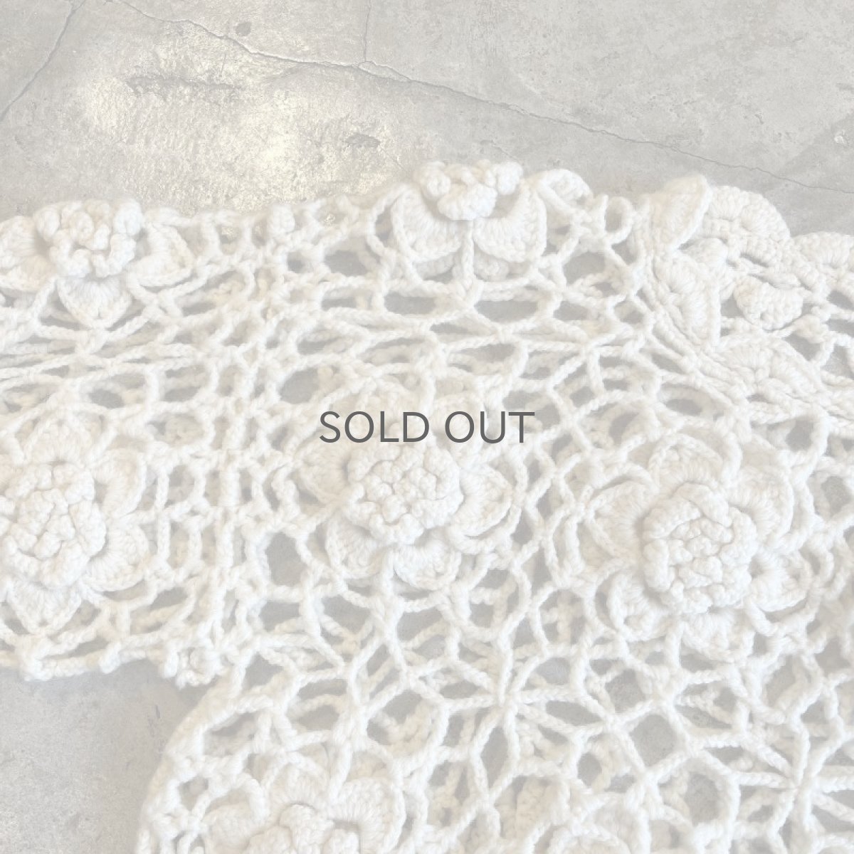 画像9: FLORAL EMBROIDERY DESIGN CROCHET KNIT L/S TOPS / Ladies M (9)