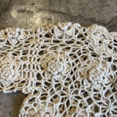 画像9: FLORAL EMBROIDERY DESIGN CROCHET KNIT L/S TOPS / Ladies M (9)