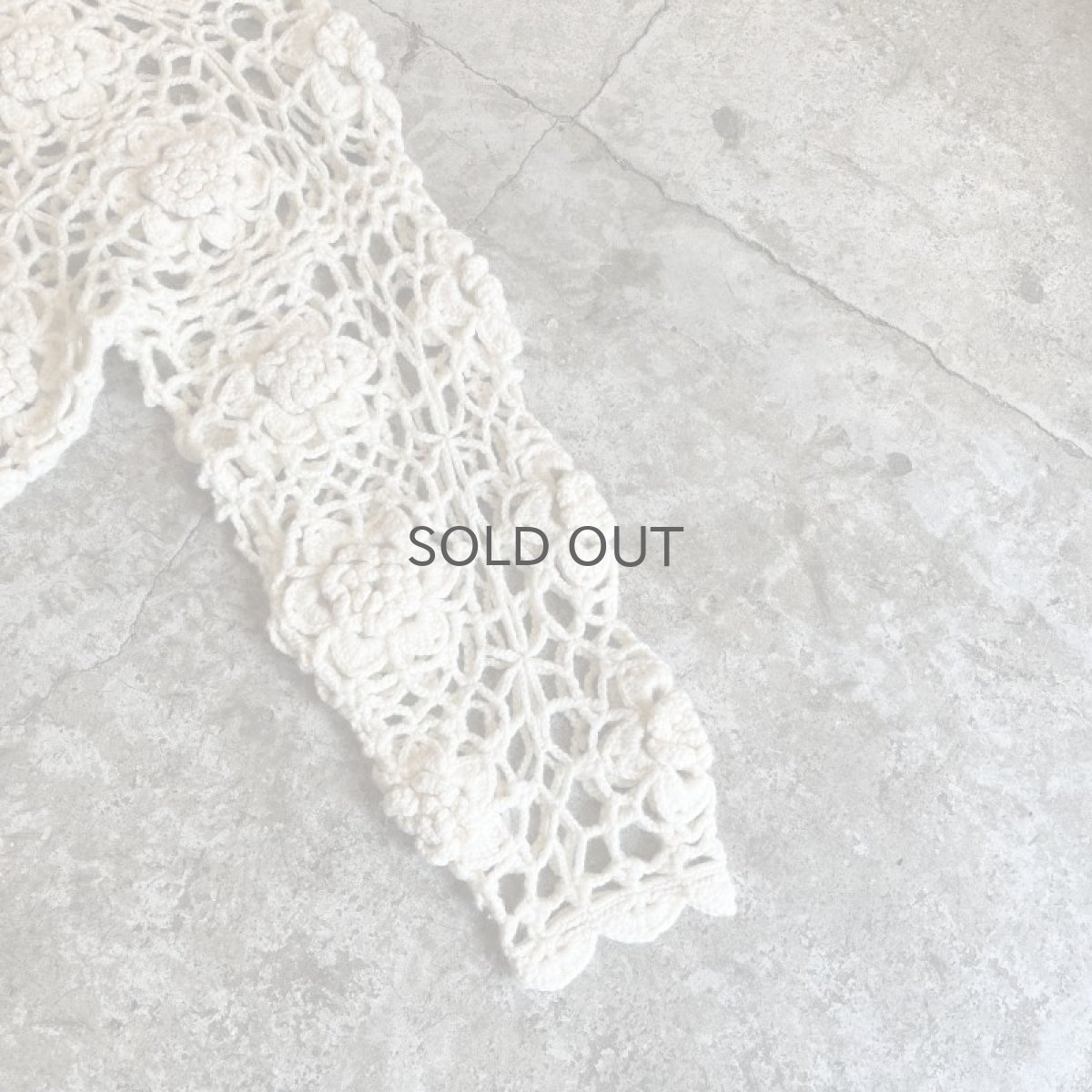 画像6: FLORAL EMBROIDERY DESIGN CROCHET KNIT L/S TOPS / Ladies M (6)