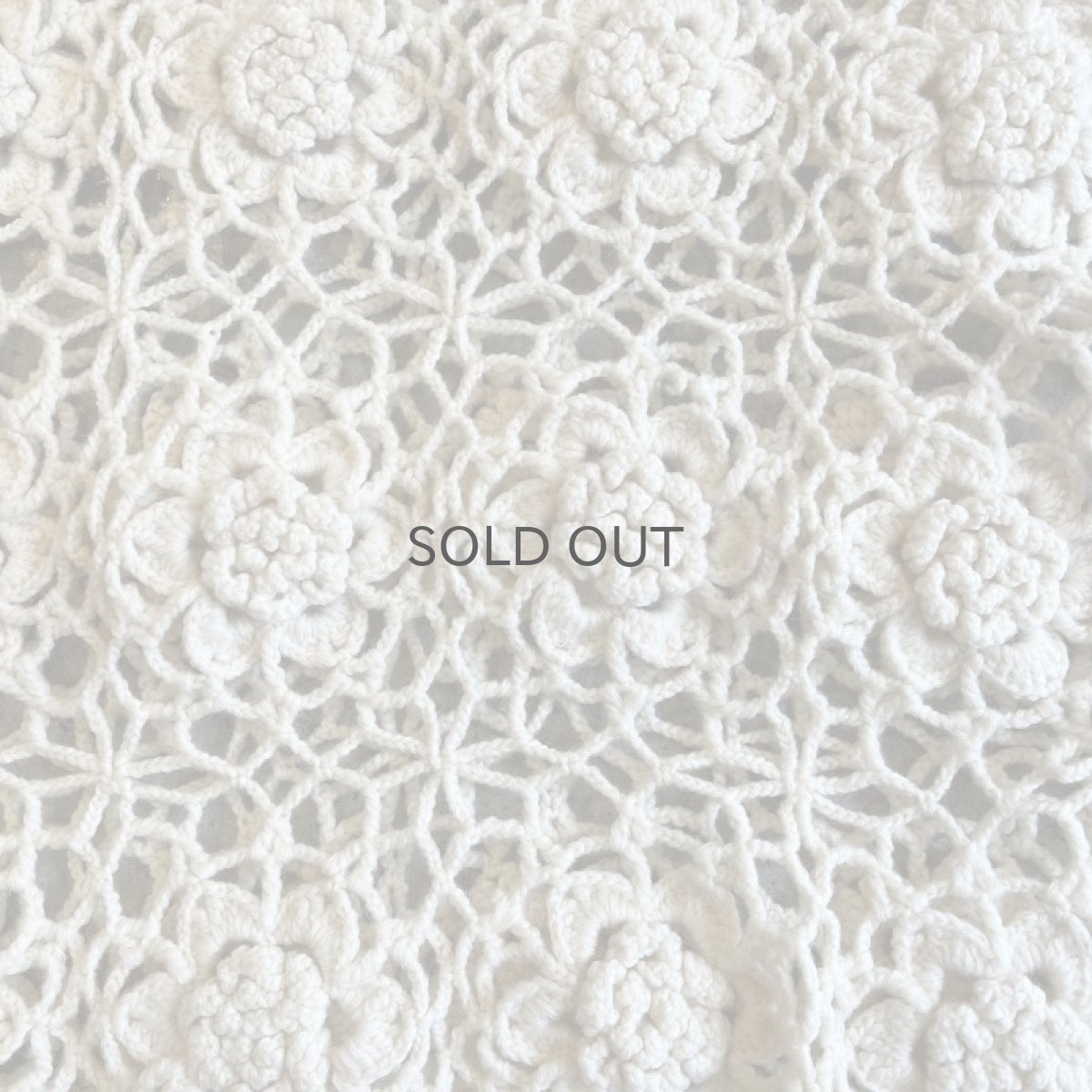 画像10: FLORAL EMBROIDERY DESIGN CROCHET KNIT L/S TOPS / Ladies M (10)