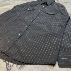 画像6: ALL OVER STRIPE PATTERN WESTERN L/S SHIRT / Mens XL (6)