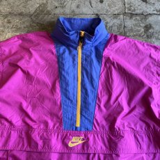 画像8: 【NIKE】BICOLOR DESIGN HALF ZIP UP ANORAK L/S TOPS / Ladies XL(L) (8)