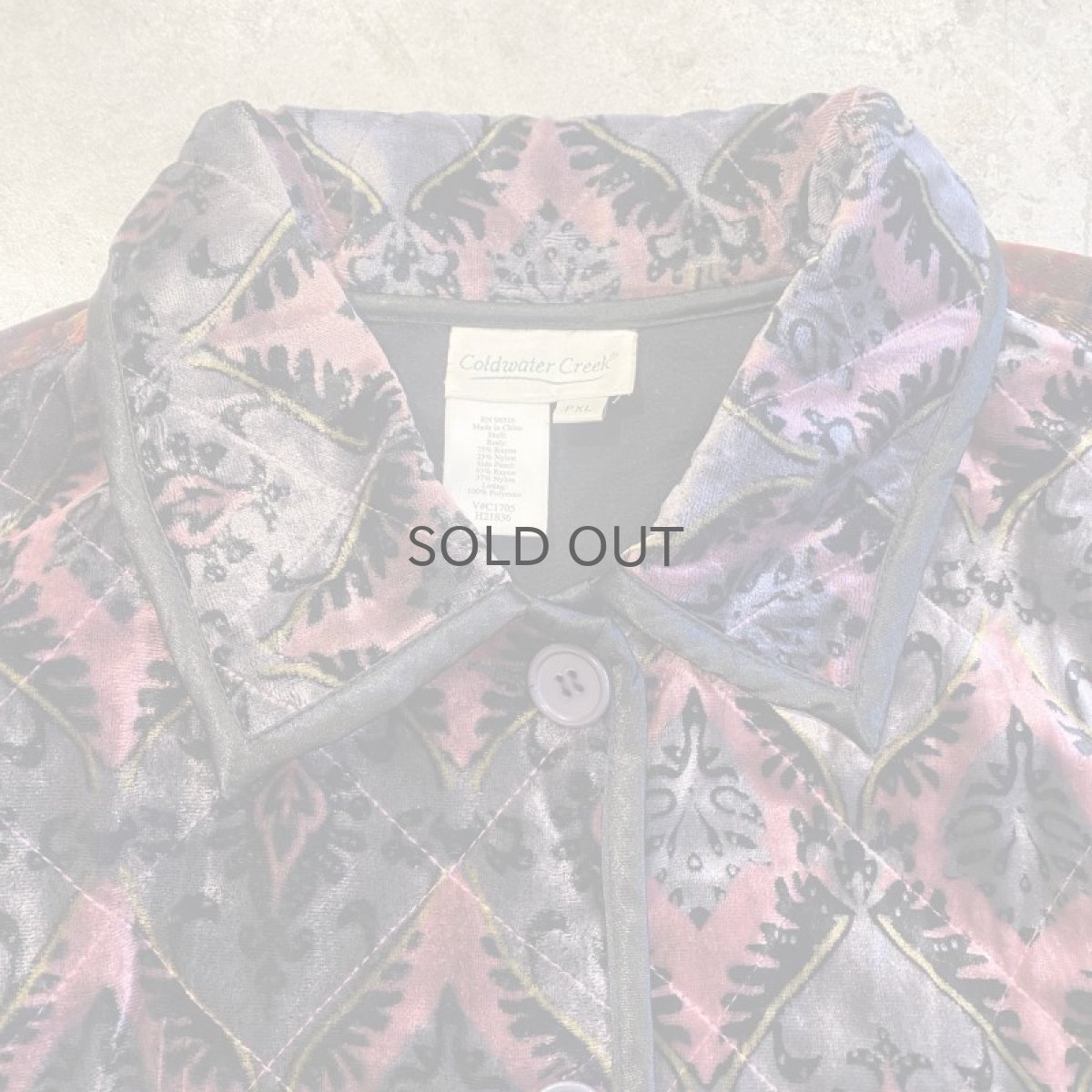 画像5: ALL OVER PATTERN DESIGN VELVET JACKET / Ladies PXL(M) (5)