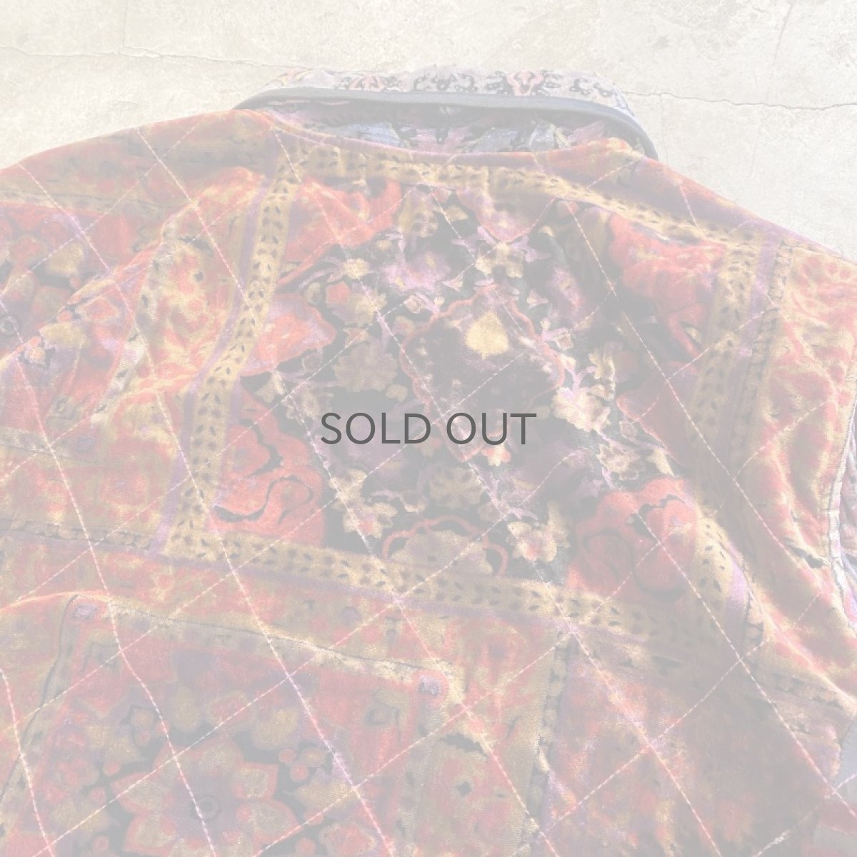 画像12: ALL OVER PATTERN DESIGN VELVET JACKET / Ladies PXL(M) (12)