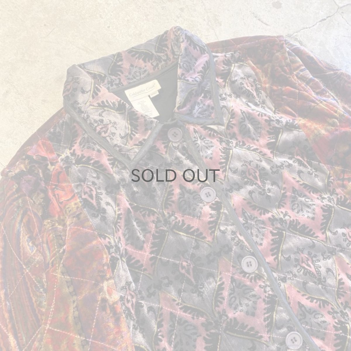 画像3: ALL OVER PATTERN DESIGN VELVET JACKET / Ladies PXL(M) (3)