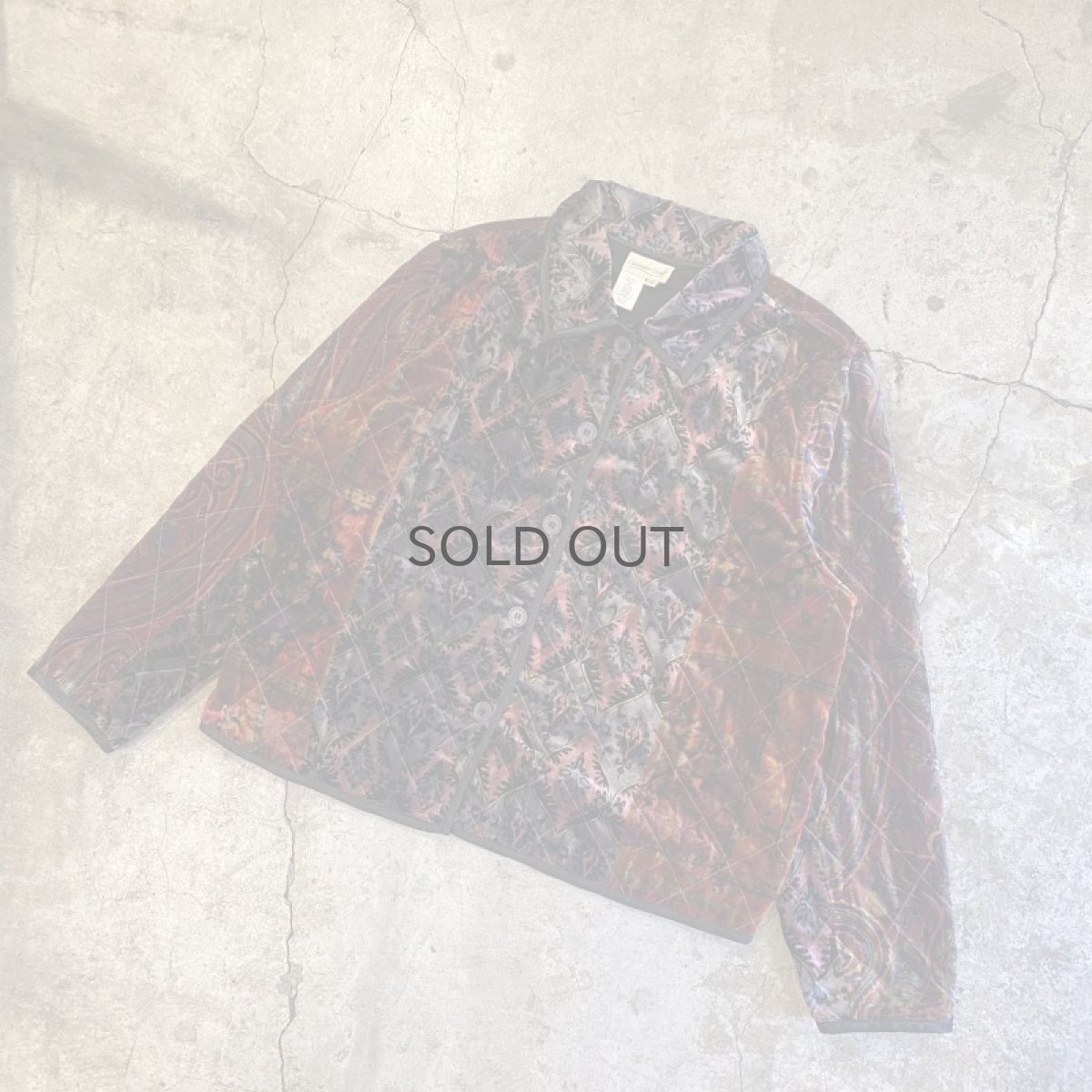 画像4: ALL OVER PATTERN DESIGN VELVET JACKET / Ladies PXL(M) (4)