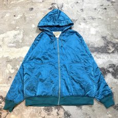 画像1: EMERALD　GREEN COLOR ZIP UP HOODIE JACKET / Mens M (1)