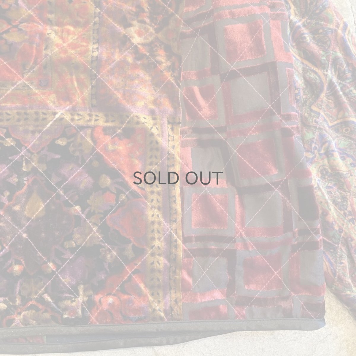 画像11: ALL OVER PATTERN DESIGN VELVET JACKET / Ladies PXL(M) (11)